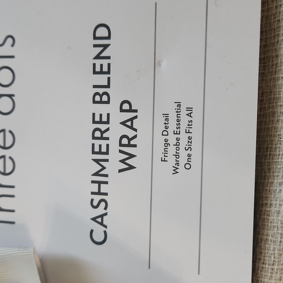 NWT Three Dots Burgandy Celine Plaid Cashmere Blend Wrap, One Size - Picture 2 of 5